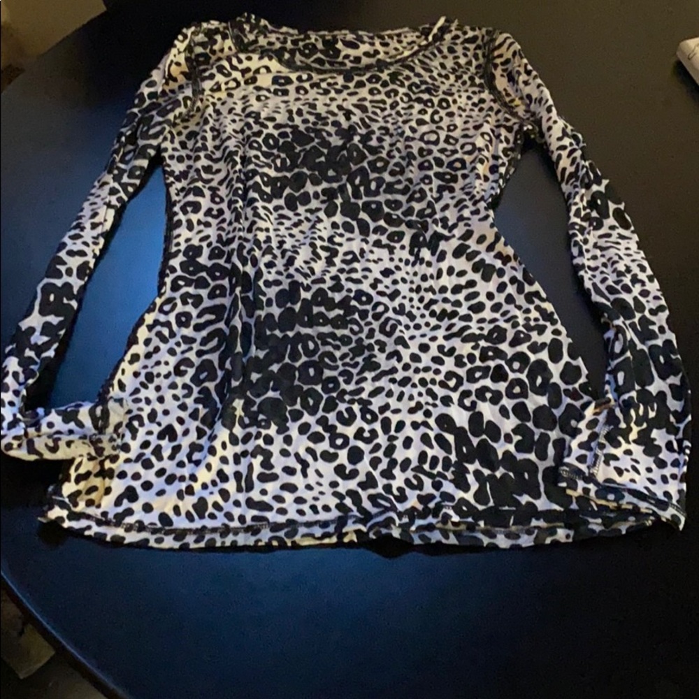 Animal print shear shirt